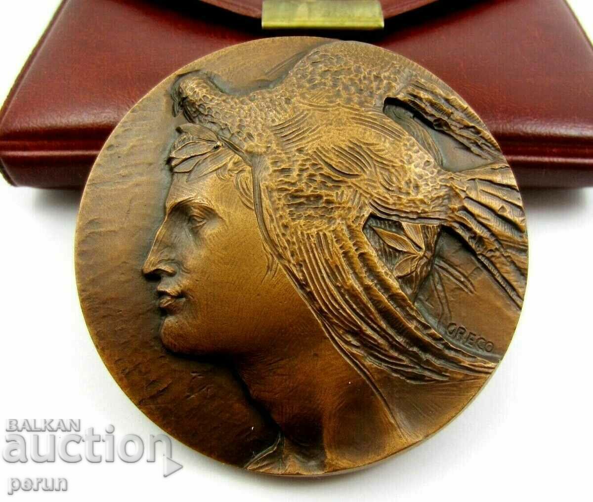 Италия-Възпоменателен бронзов медал-2000г.Триумфална арка Ав