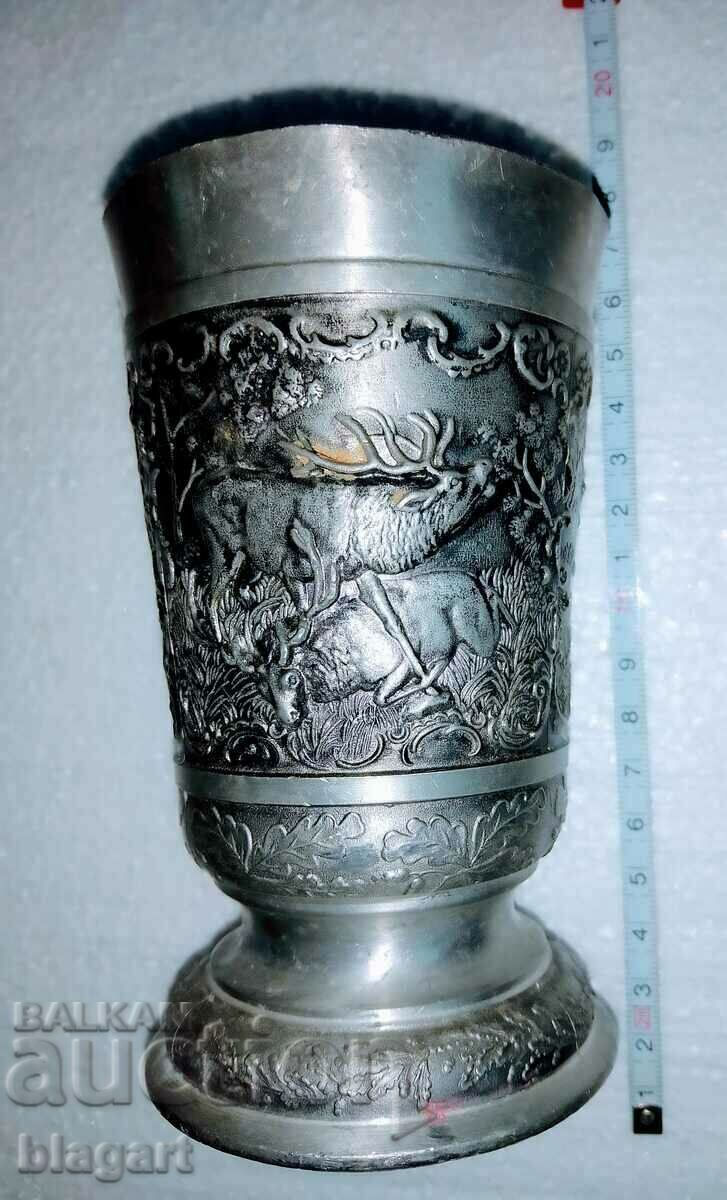 Халба,чаша-калай-сребро