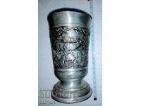 Mug, cup-tin-silver