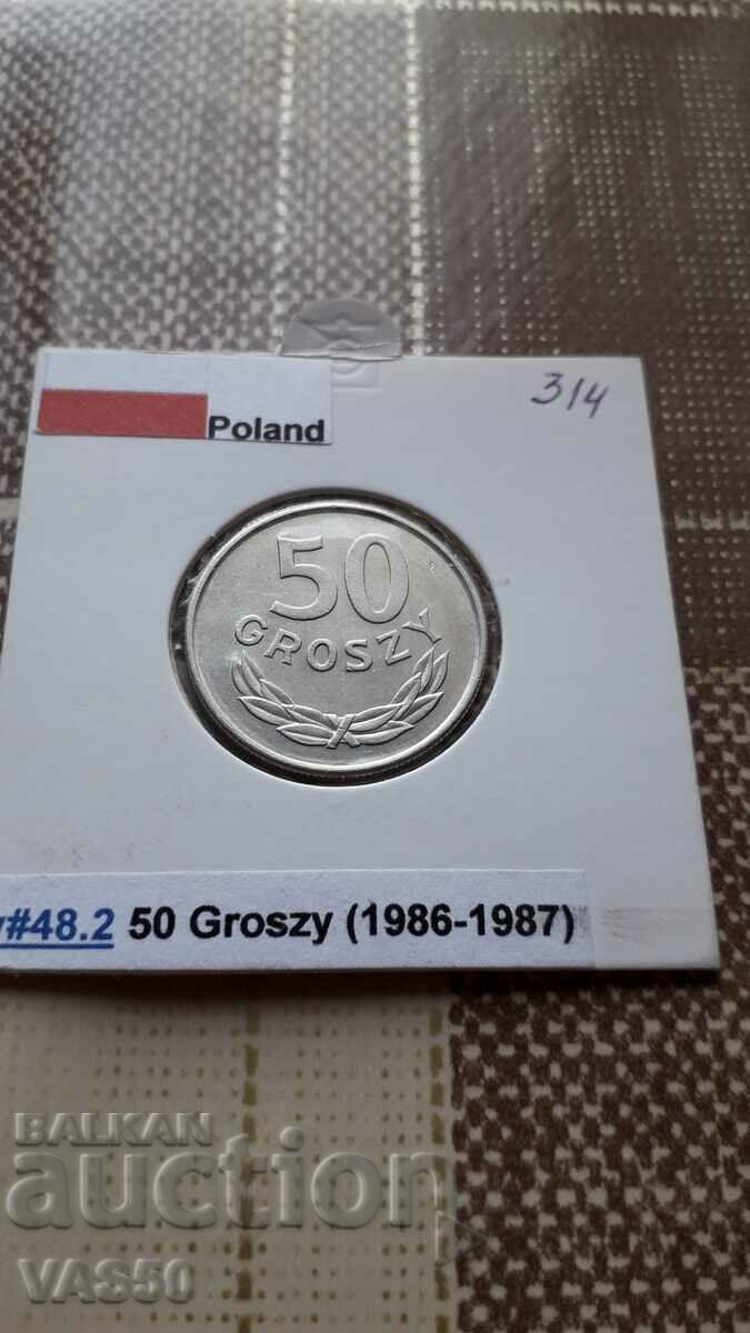 314. POLAND-50 groszy 1986