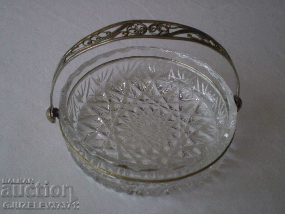 Bonbonniere basket crystal handle filigree - 5 Bonbonniere basket crystal handle filigree - 5