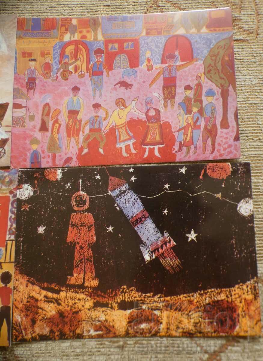 Auction Cards 4 pieces World Youth Philatelic Exhibition Auction Cards 4 pieces World Youth Philatelic Exhibition