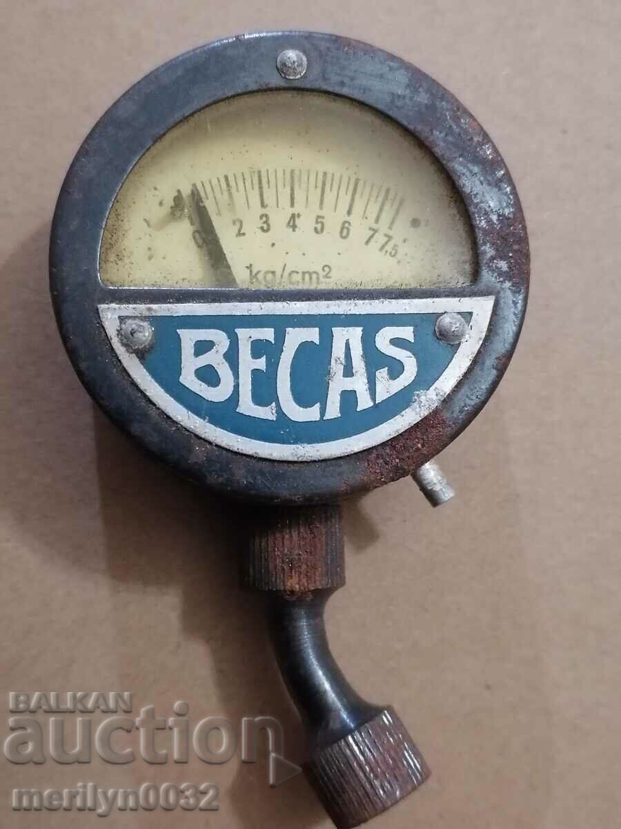 Old pressure gauge BECAS device device WORKS with price 43.00 BGN | € 21.99 Old pressure gauge BECAS device device WORKS with price 43.00 BGN | € 21.99