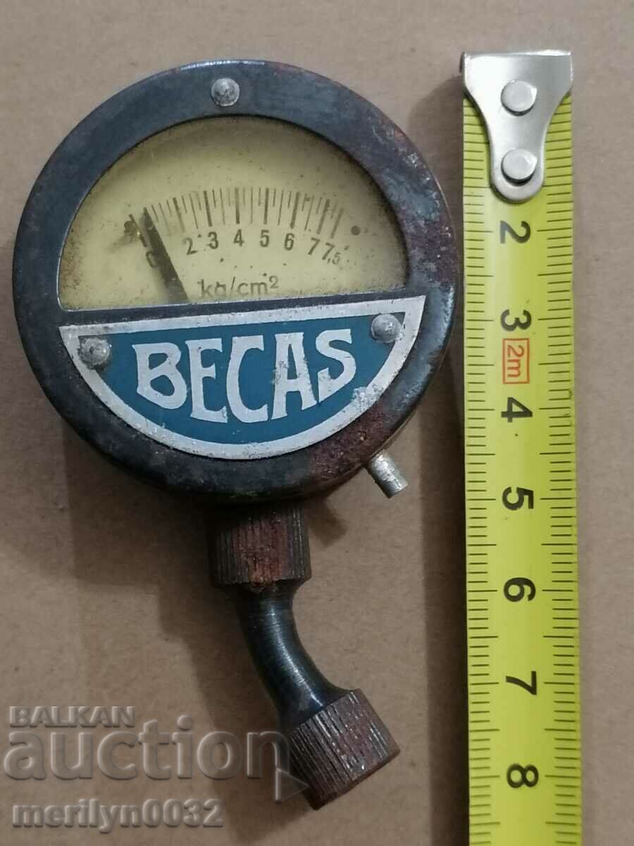 Auction Old pressure gauge BECAS device device WORKS Auction Old pressure gauge BECAS device device WORKS