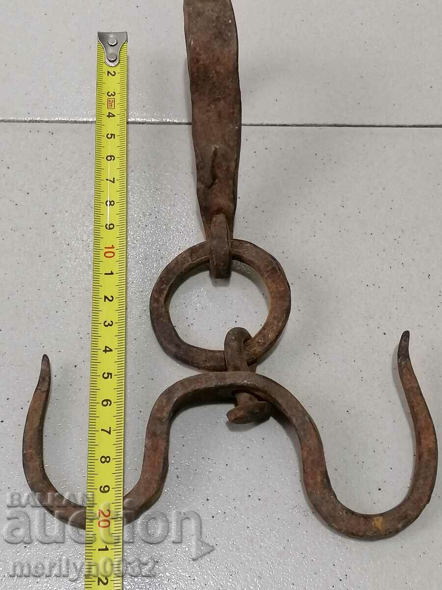 An old forged scraping hook, double twin with price 32.00 BGN | € 16.36 An old forged scraping hook, double twin with price 32.00 BGN | € 16.36