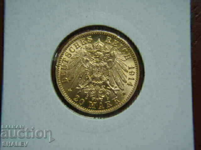 20 Mark 1914 Baden (Germany) Баден - AU (злато) с цена € 1519.79 | 2972.45 лв.