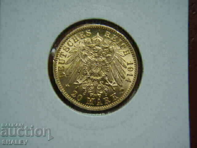 Παράδοση 20 Mark 1914 Baden (Γερμανία) Baden - AU (χρυσός)