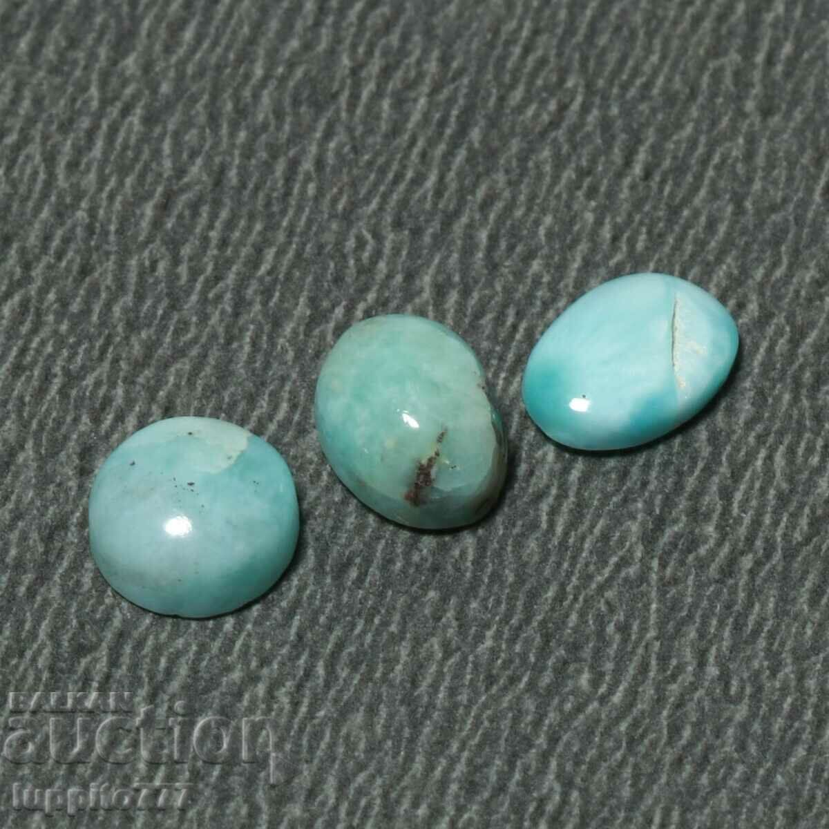 6.25 carat larimar 3 piece oval cabochon with price 49.99 BGN | € 25.56 6.25 carat larimar 3 piece oval cabochon with price 49.99 BGN | € 25.56