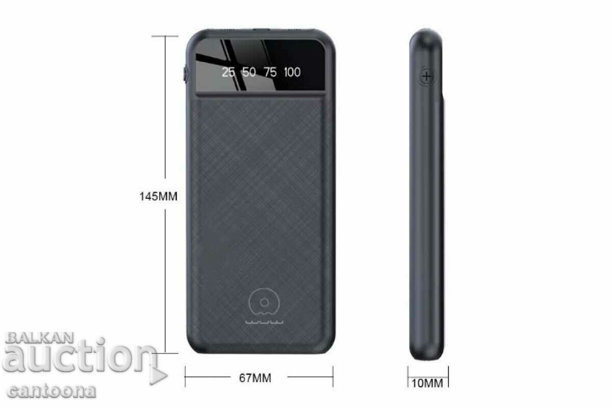 Delivery of Portable battery WUW-Y110, Power Bank 10,000mAh, LED, 2xUSB Delivery of Portable battery WUW-Y110, Power Bank 10,000mAh, LED, 2xUSB