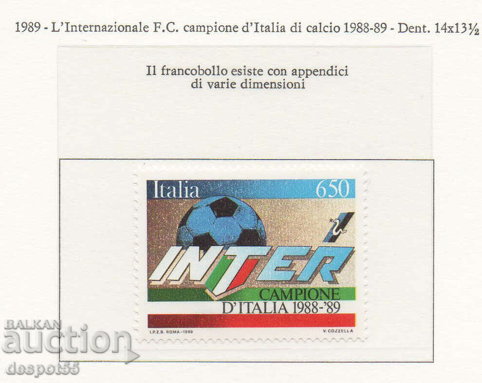 1989. Ιταλία. Πρωταθλήτρια Εθνικής ποδοσφαίρου - ΙΝΤΕΡ.