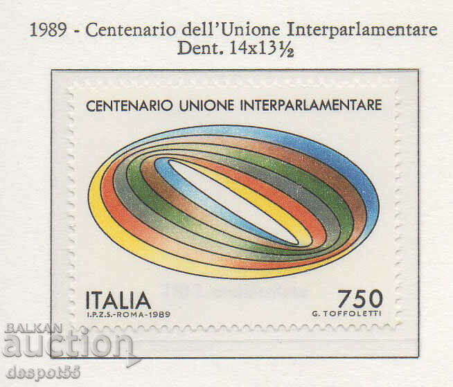 1989. Италия. 100-годишнината на Интерпарламентарния съюз.