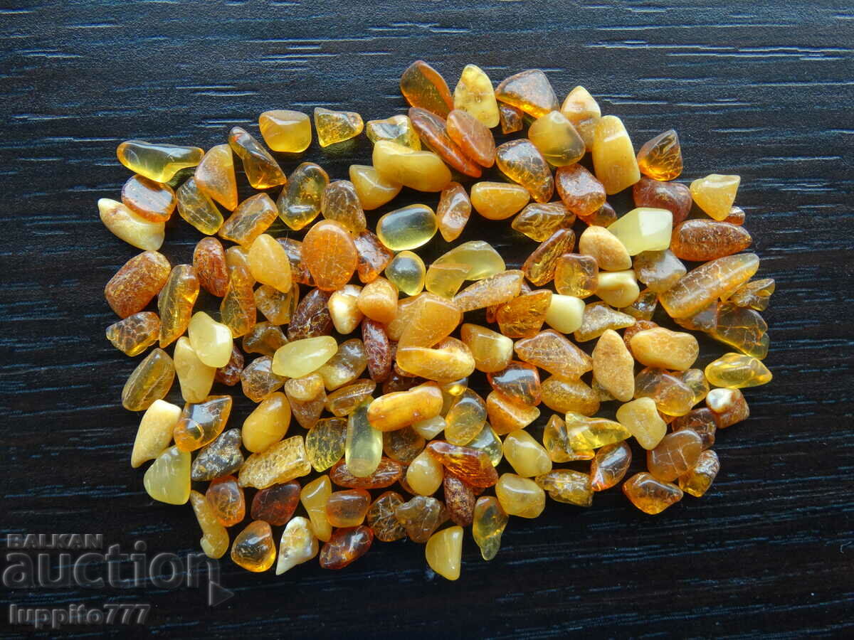 Auction  39.65 ct natural Baltic amber lot 100 pcs.+