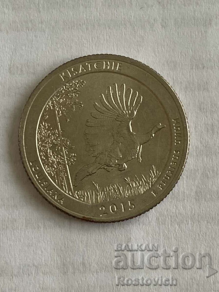 1/4 dolar SUA 2015(D), Kisatchie.