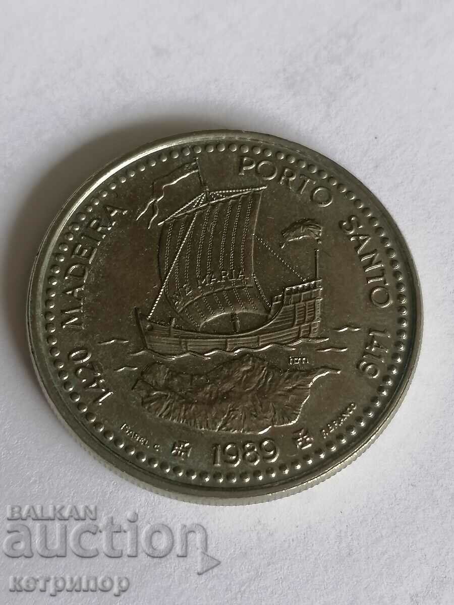 100 escudos Portugalia 1989