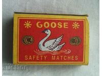 Old full match, matchbox - "Goose"