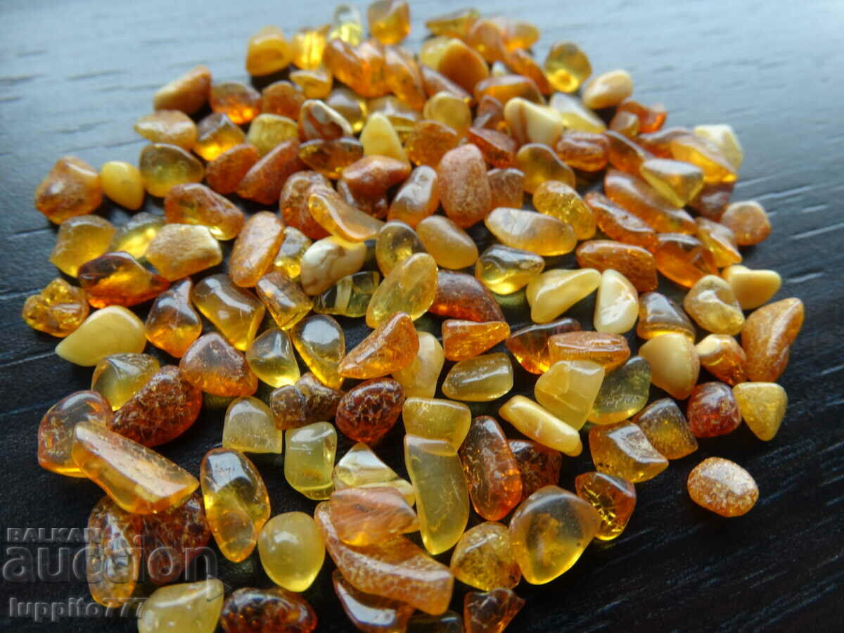 Delivery of 38.40 ct natural Baltic amber lot 100 pcs.+