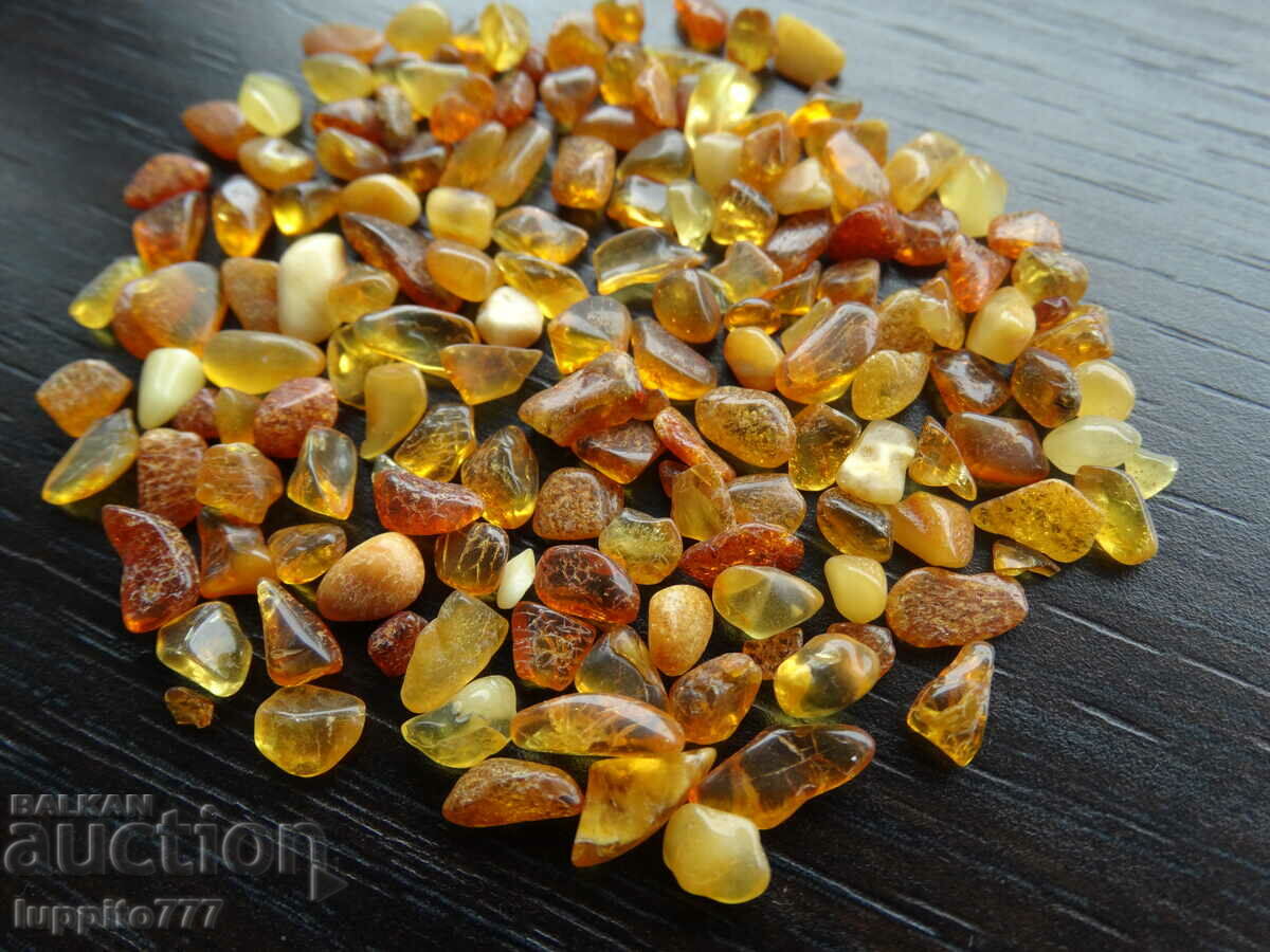 Auction  37.85 ct natural Baltic amber lot 100+
