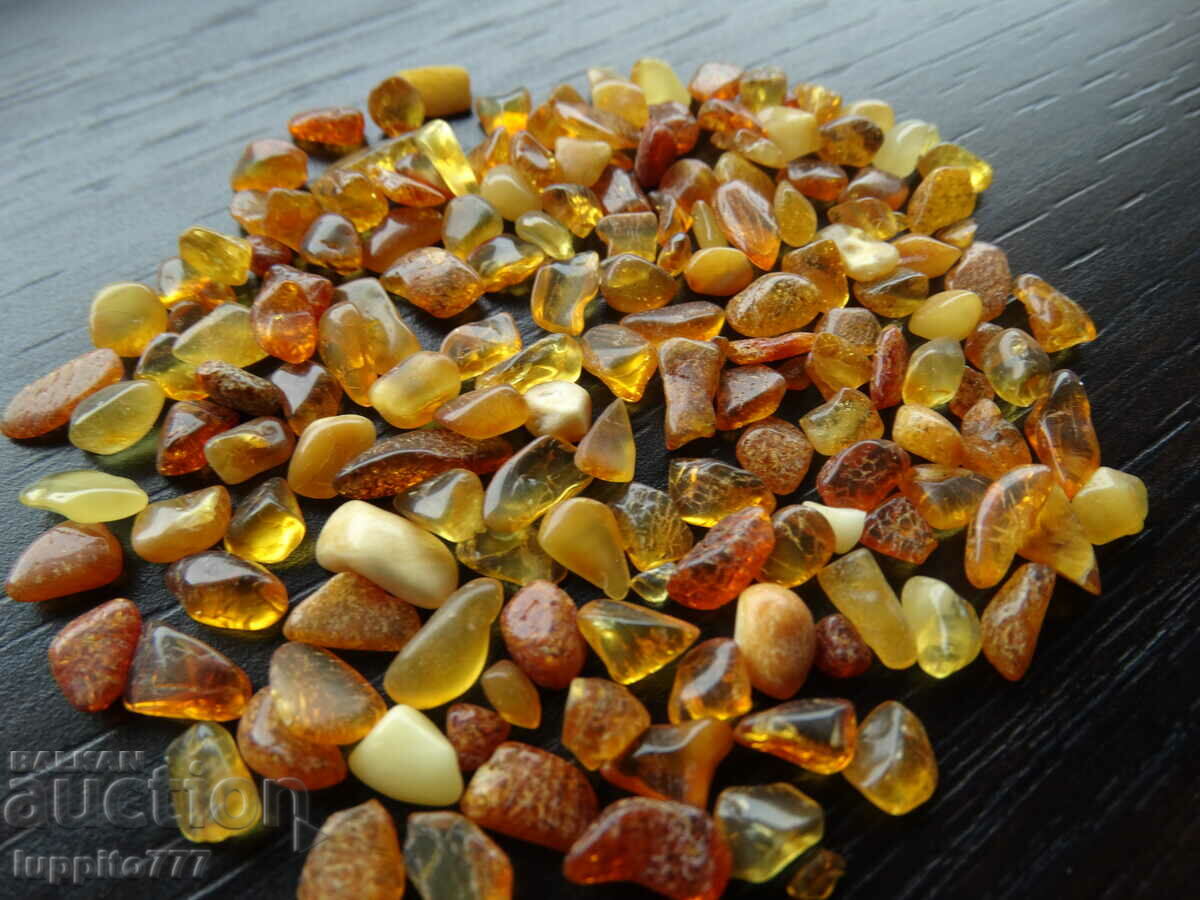 Delivery of 37.85 ct natural Baltic amber lot 100+