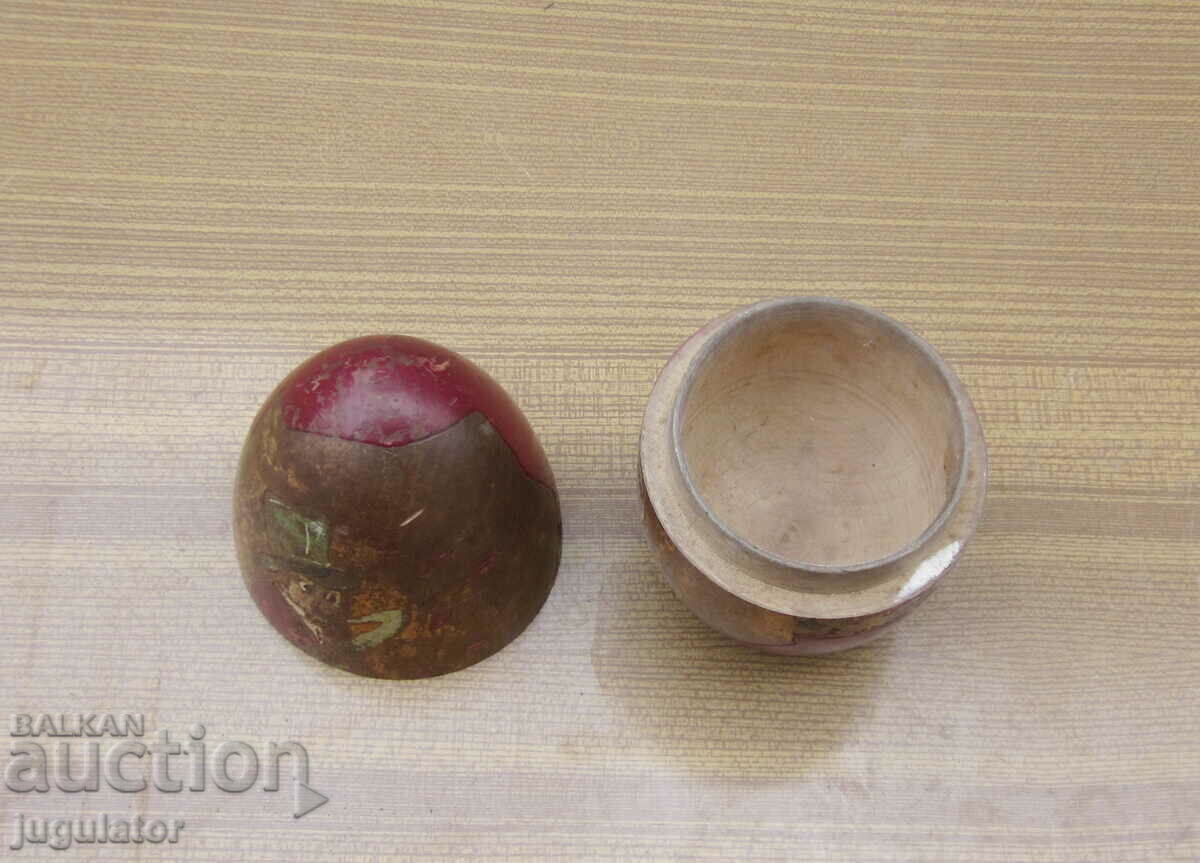 old Bulgarian folklore wooden Easter egg box - 6 old Bulgarian folklore wooden Easter egg box - 6