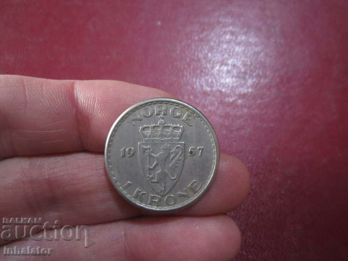 1957 1 krone Norway
