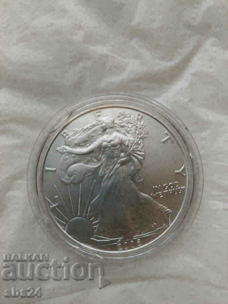 Moneda de argint vultur american 1 oz