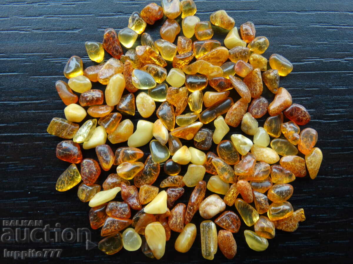 Delivery of 37.25 ct natural Baltic amber lot 100 pcs.+ Delivery of 37.25 ct natural Baltic amber lot 100 pcs.+