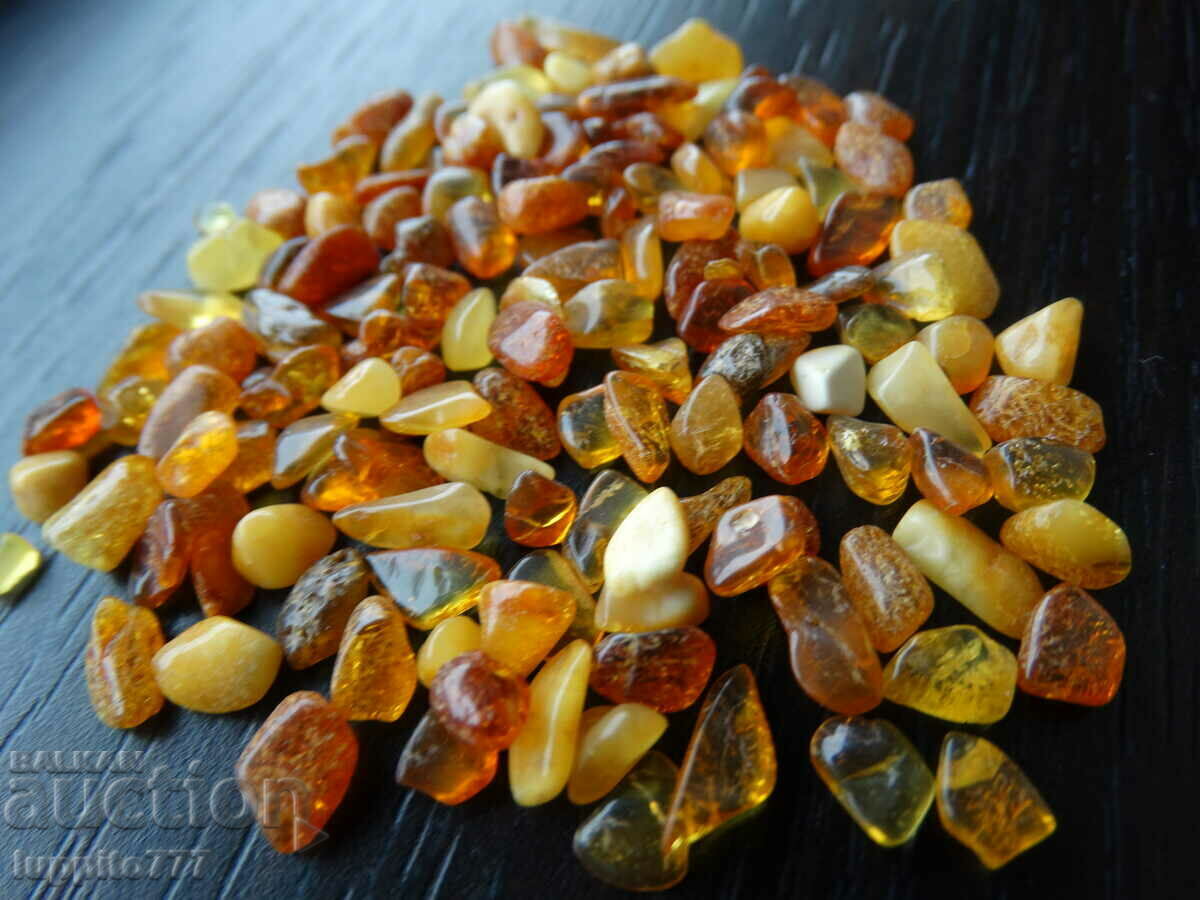 Auction 37.05 ct natural Baltic amber lot 100 pcs.+ Auction 37.05 ct natural Baltic amber lot 100 pcs.+