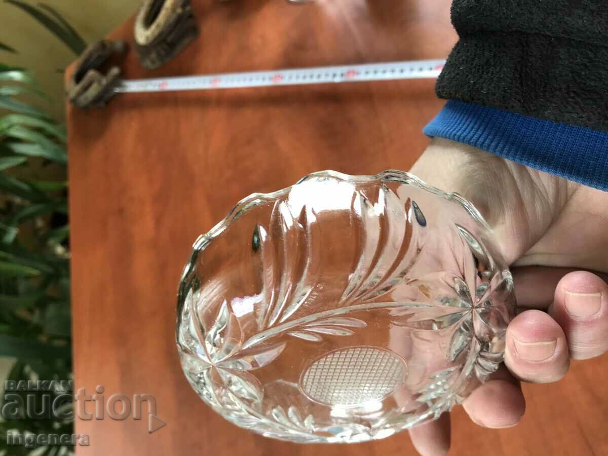 BOWL NUTS CANDY DISH GLASS RELIEF THICK - 6 BOWL NUTS CANDY DISH GLASS RELIEF THICK - 6