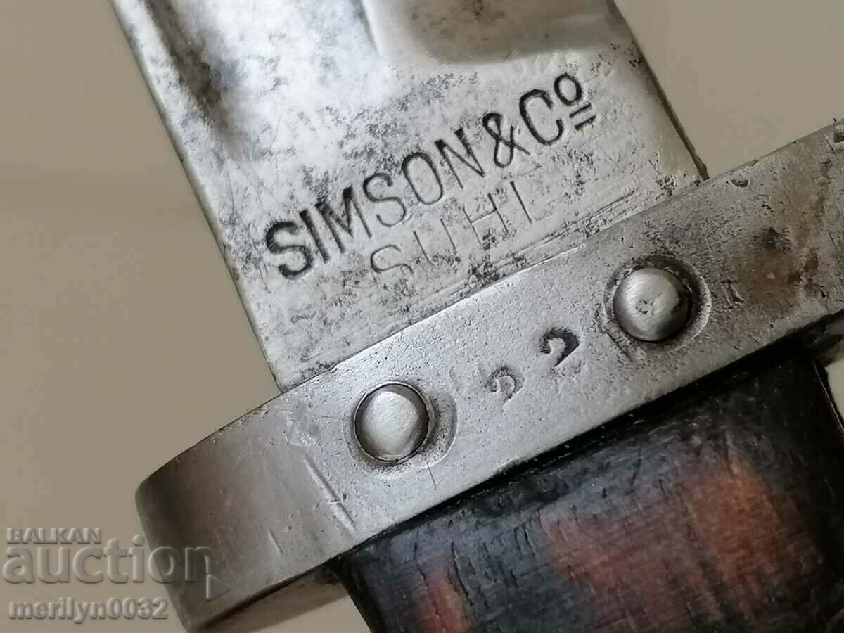 Auction German bayonet, knife, bayonet for M-95 rifle with Bulgarian lion Auction German bayonet, knife, bayonet for M-95 rifle with Bulgarian lion