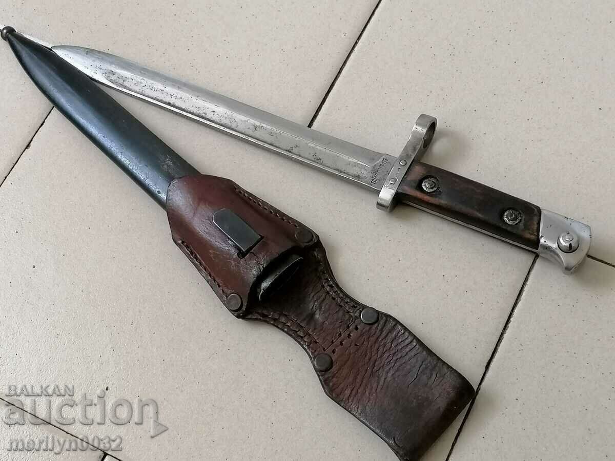 Παράδοση Γερμανική ξιφολόγχη, μαχαίρι, ξιφολόγχη για τουφέκι M-95 με βουλγαρικό λιοντάρι