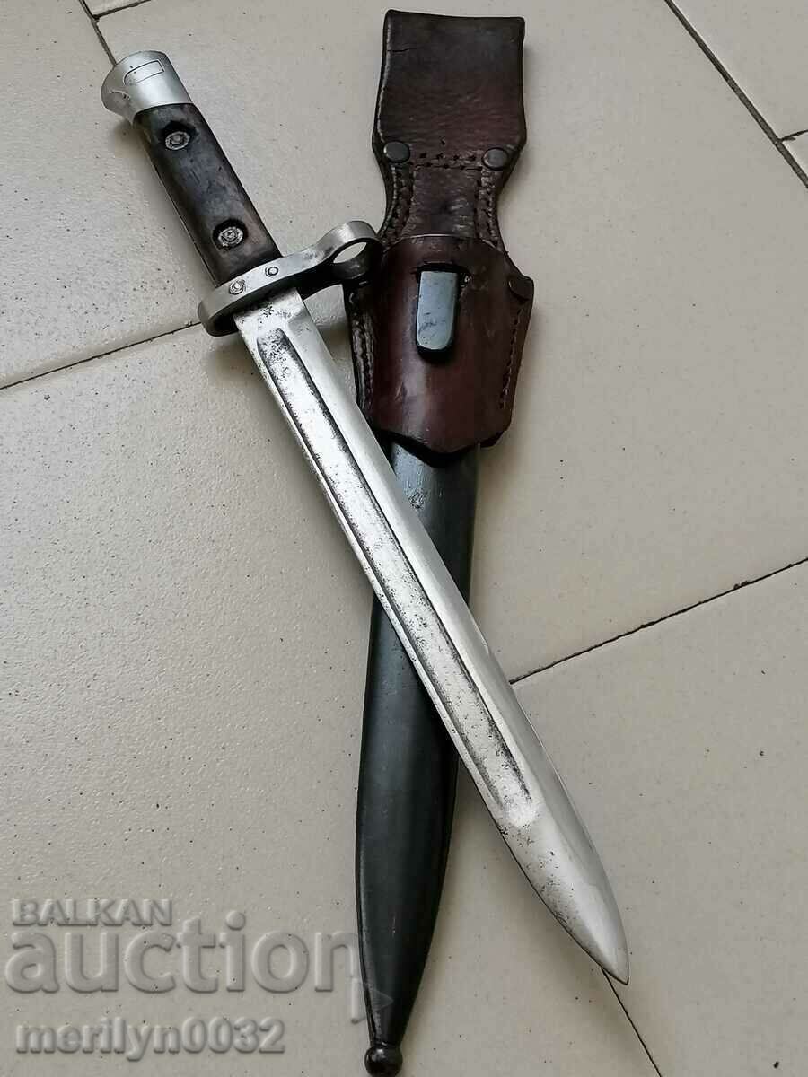 Γερμανική ξιφολόγχη, μαχαίρι, ξιφολόγχη για τουφέκι M-95 με βουλγαρικό λιοντάρι