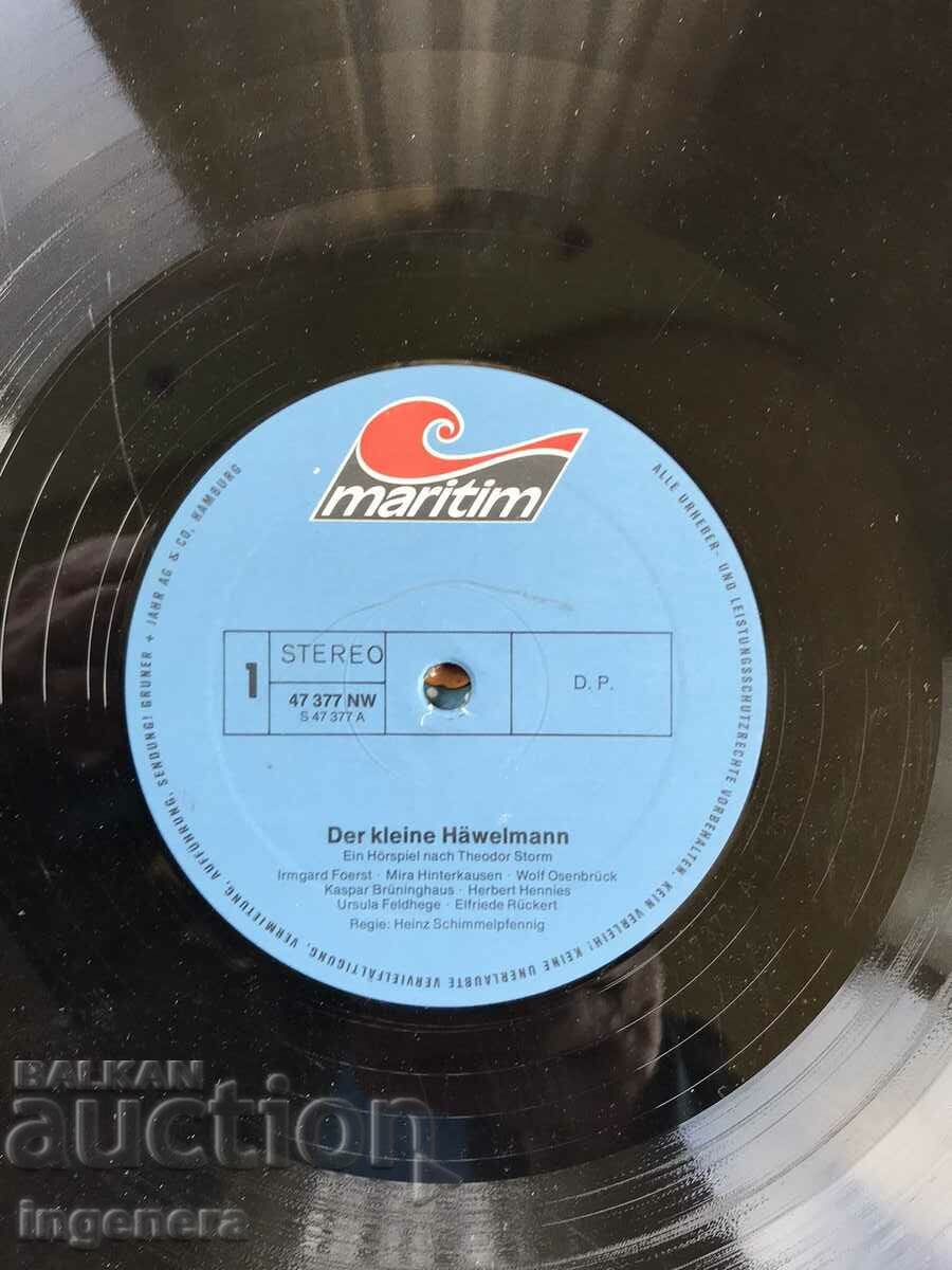 RECORD GRAMOPHONE BIG TALES IN GERMAN LANGUAGE - 5 RECORD GRAMOPHONE BIG TALES IN GERMAN LANGUAGE - 5