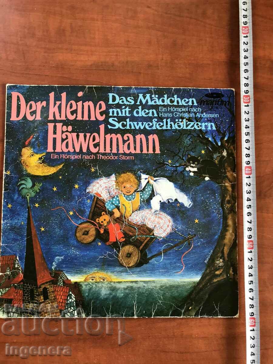 RECORD GRAMOPHONE BIG TALES IN GERMAN LANGUAGE