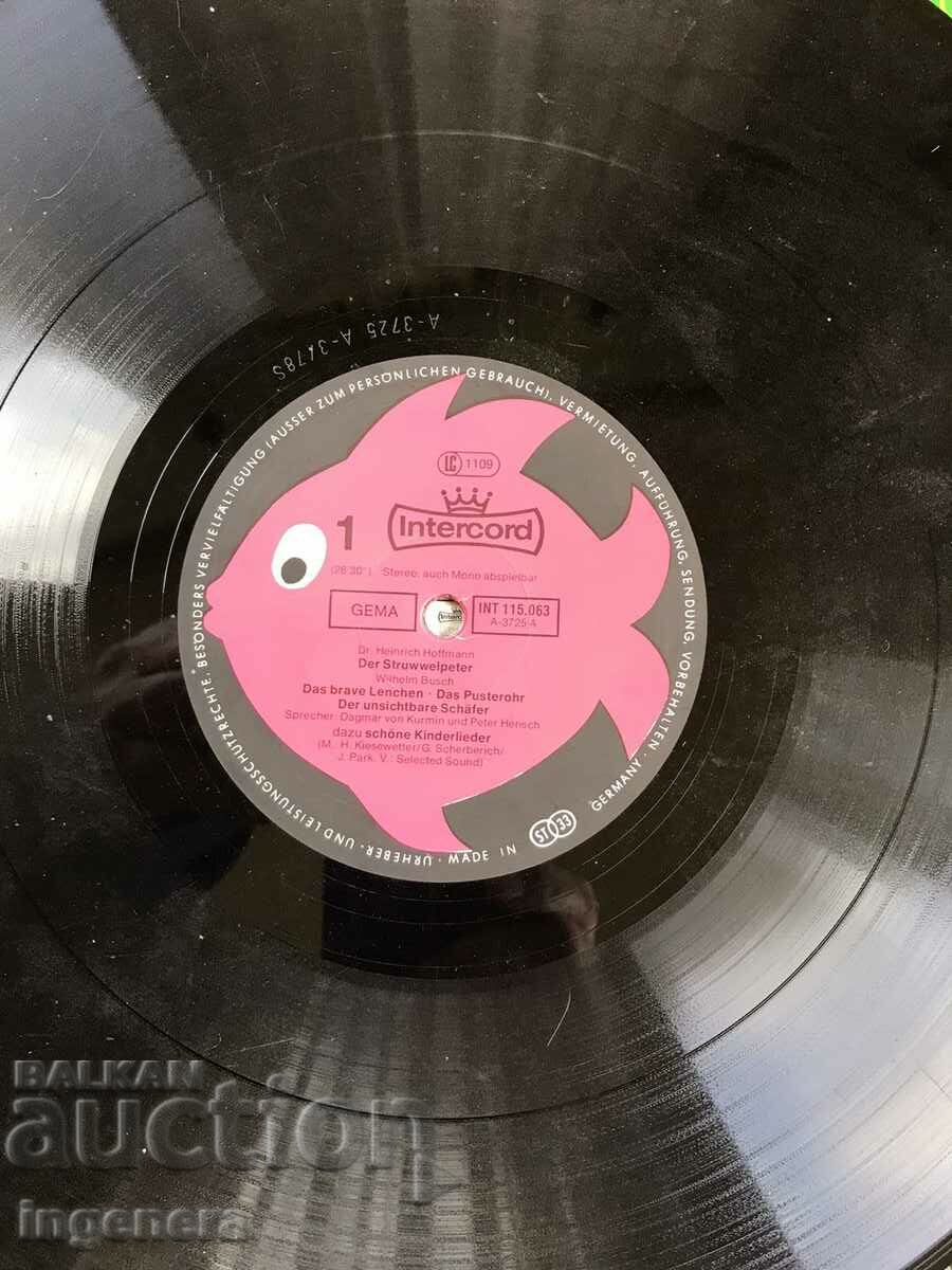 Auction  RECORD GRAMOPHONE BIG TALES IN GERMAN LANGUAGE