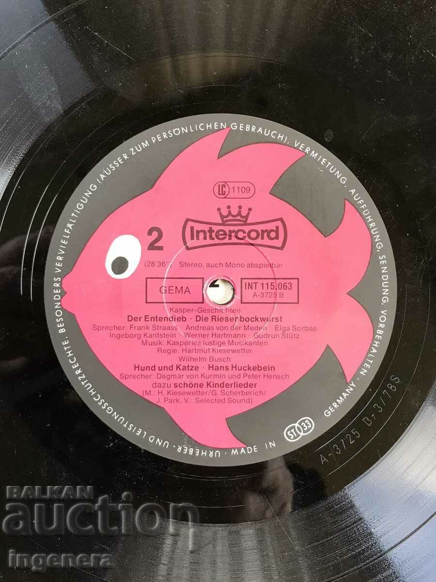 RECORD GRAMOPHONE BIG TALES IN GERMAN LANGUAGE - 5