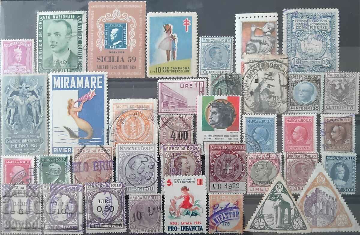 Италия 37бр. фондови гербови марки