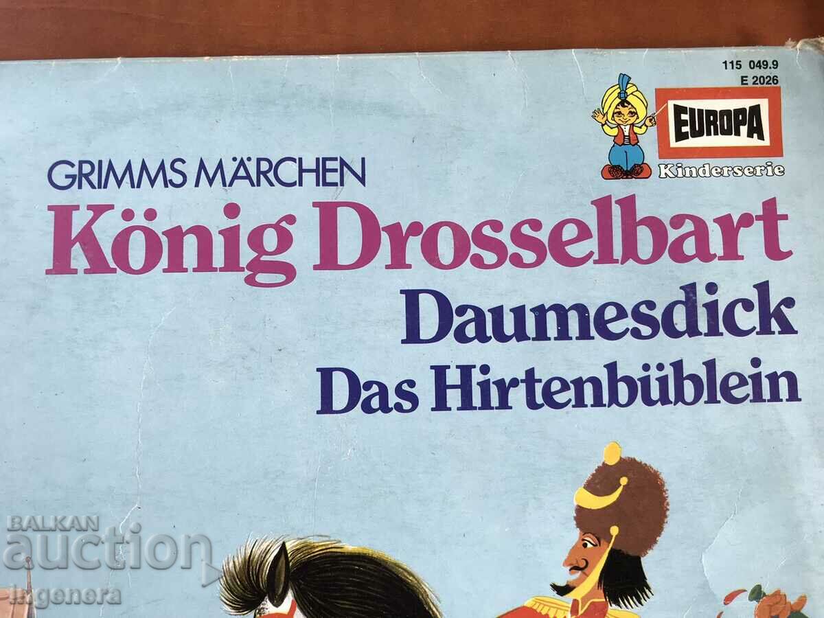 RECORD GRAMOPHONE BIG TALES IN GERMAN LANGUAGE with price 8.00 BGN | € 4.09 RECORD GRAMOPHONE BIG TALES IN GERMAN LANGUAGE with price 8.00 BGN | € 4.09