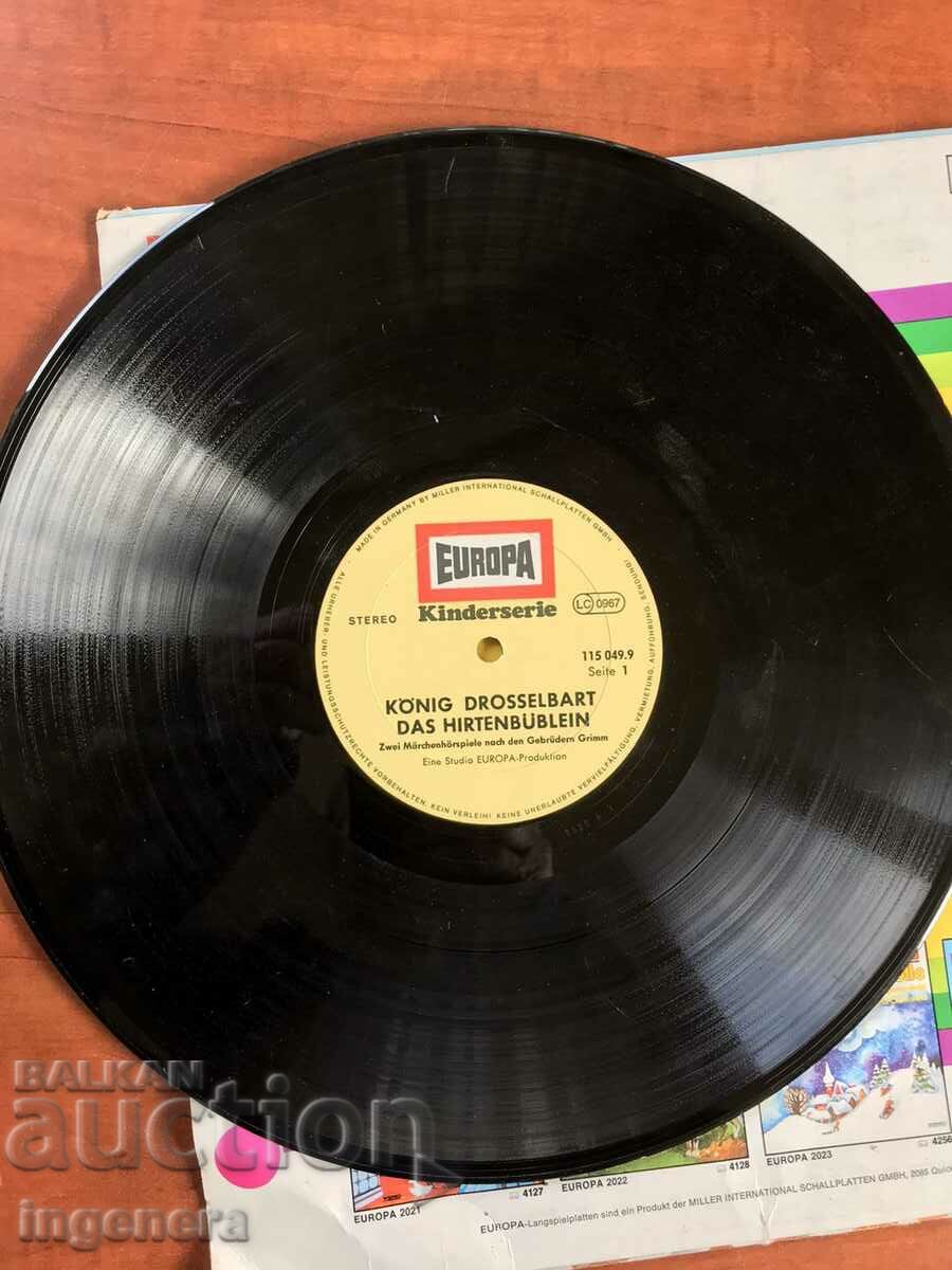 RECORD GRAMOPHONE BIG TALES IN GERMAN LANGUAGE - 5 RECORD GRAMOPHONE BIG TALES IN GERMAN LANGUAGE - 5