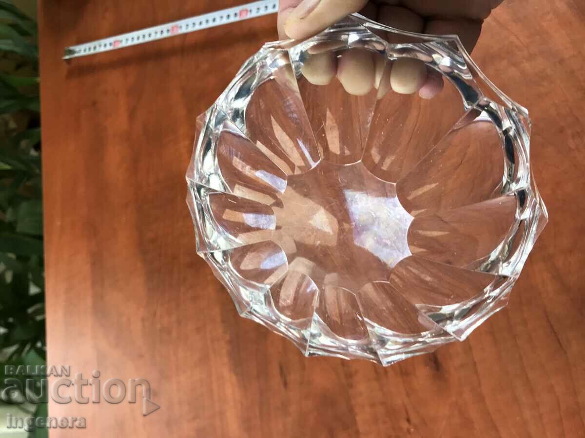 BOWL NUTS CANDY DISH GLASS RELIEF THICK - 5 BOWL NUTS CANDY DISH GLASS RELIEF THICK - 5