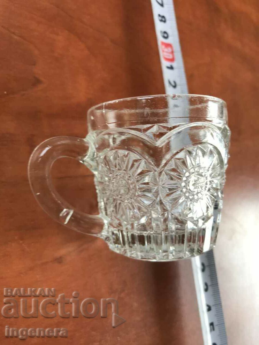 CUP CUP GLASS THICK EMBOSSED with price 7.00 BGN | € 3.58 CUP CUP GLASS THICK EMBOSSED with price 7.00 BGN | € 3.58