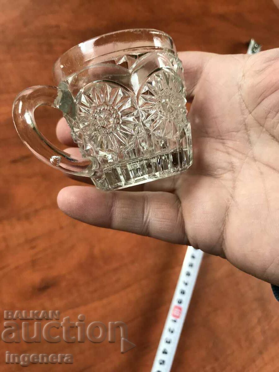 CUP CUP GLASS THICK EMBOSSED