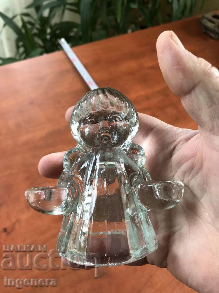 THICK-WALLED GLASS STATUETTE FIGURE with price 8.00 BGN | € 4.09 THICK-WALLED GLASS STATUETTE FIGURE with price 8.00 BGN | € 4.09
