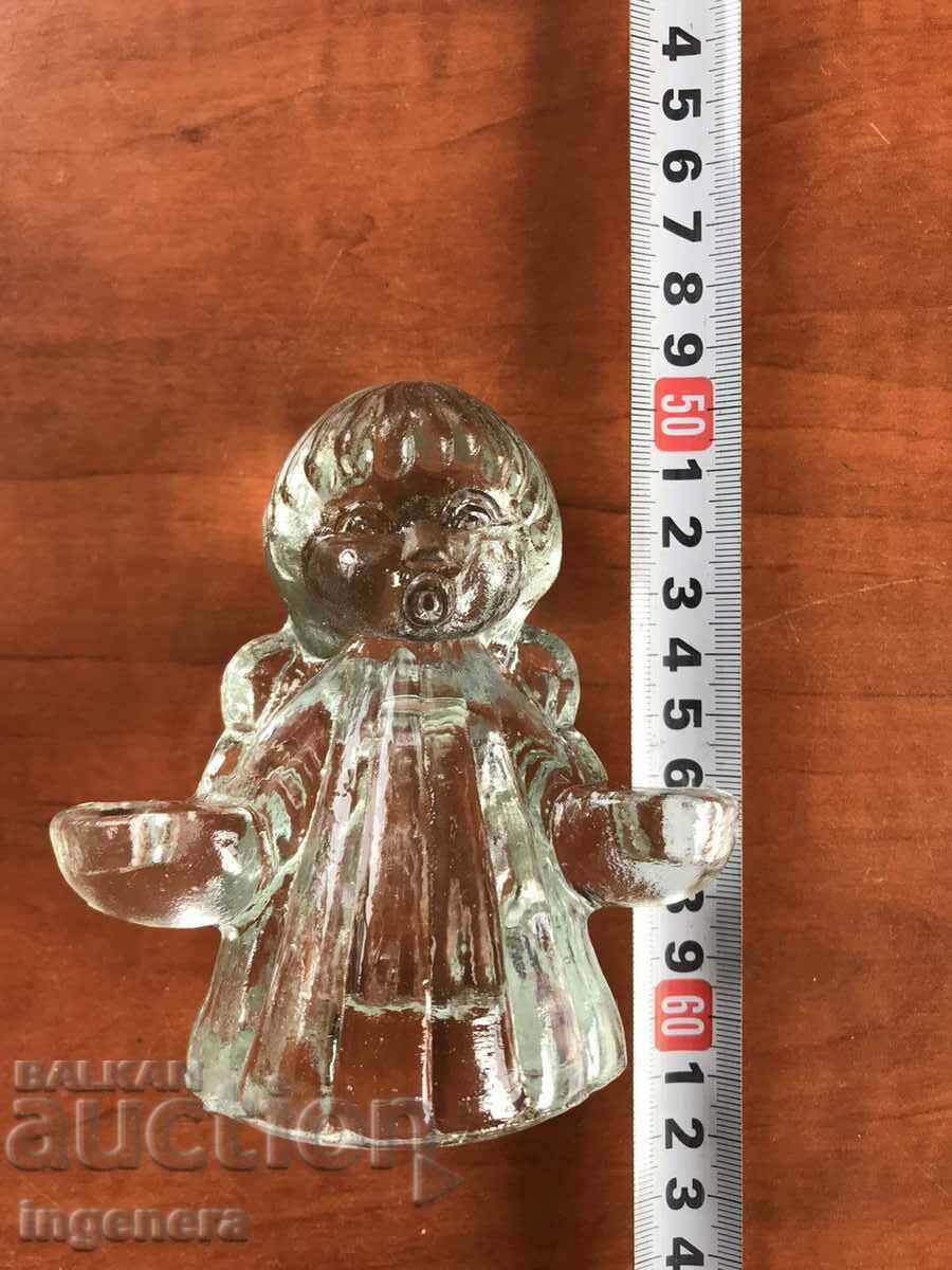 Auction THICK-WALLED GLASS STATUETTE FIGURE Auction THICK-WALLED GLASS STATUETTE FIGURE