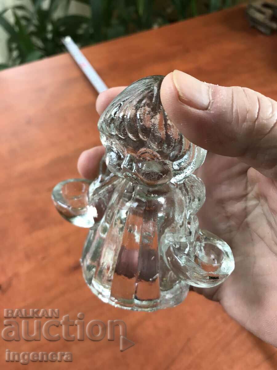 THICK-WALLED GLASS STATUETTE FIGURE - 5 THICK-WALLED GLASS STATUETTE FIGURE - 5