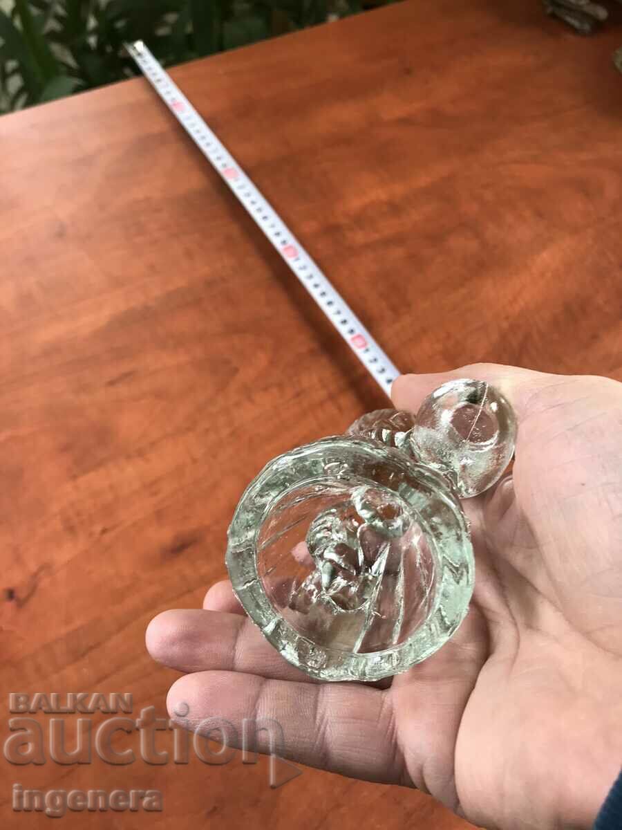 THICK-WALLED GLASS STATUETTE FIGURE - 6 THICK-WALLED GLASS STATUETTE FIGURE - 6