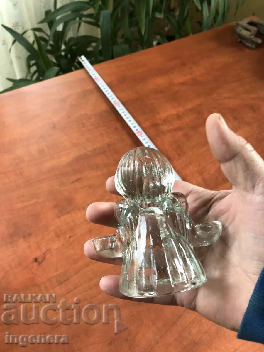 THICK-WALLED GLASS STATUETTE FIGURE - 7 THICK-WALLED GLASS STATUETTE FIGURE - 7