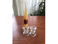 CANDLESTICK GLASS THICK-WALLED RELIEF-2 BR