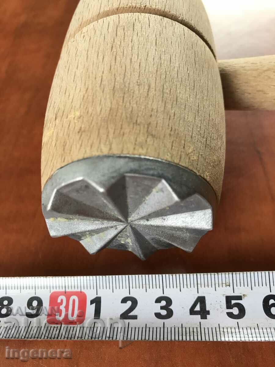 WOODEN HAMMER FOR KNOCKING STEAKS WITH METAL INSERTS with price 7.00 BGN | € 3.58 WOODEN HAMMER FOR KNOCKING STEAKS WITH METAL INSERTS with price 7.00 BGN | € 3.58