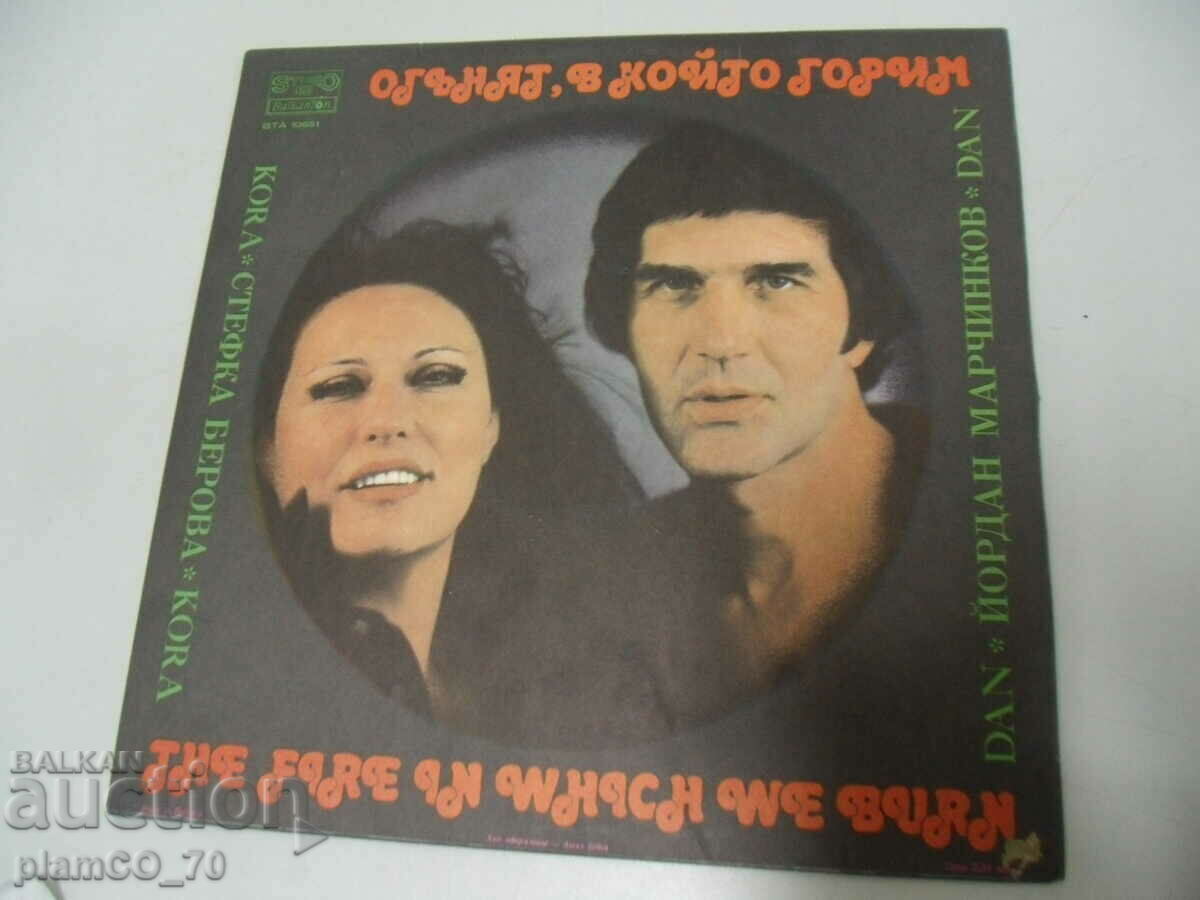 No.*6863 old gramophone record - The fire in which we burn with price 5.00 BGN | € 2.56