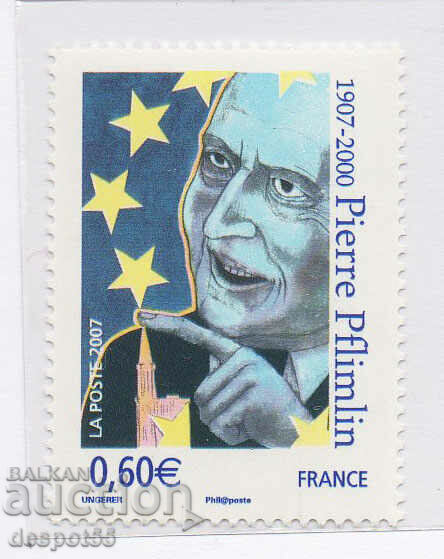 2007. Γαλλία. 100 χρόνια από τη γέννηση του Pierre Pflimlin.
